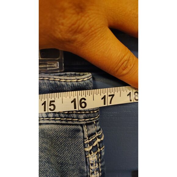 Grace In LA Women's Medium Wash Boot Cut Embroidered Pocket size 30 - Picture 5 of 7